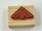 Stampin  Up  Wood Mount Rubber Stamp Swirl Corner Card Making Tool