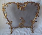 Vintage Victorian French Provincial Brass Fireplace Screen