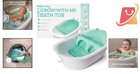 4-in-1 Plastic Baby Bathtub 28 x18  Sling Seat For Newborns Toddlers Bathing