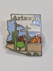 Arizona Souvenir Lapel Pin Vintage Enamel Mafco Light Green 