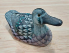 Vintage Hand Carved Stone Art Deco Figurine Home Decor Duck Statue Sculpture