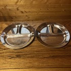 Vintage Coleman Stainless Steel Camp Plates 12  Sets Of 2