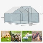 Large 10x10ft Metal Chicken Run Pen Walk-in Cage Poultry Coop Duck Rabbit House
