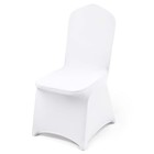 100 Pcs White Chair Covers Polyester Spandex Chair Cover 100pcs White-a