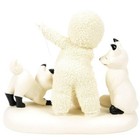     New Dept 56 Snowbabies Porcelain Figurine Silver Fox Yarn Ball Animal Playing