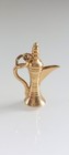 18ct  750 Pure Gold Vintage Arabic  Turkish Dallah Coffee Pot Charm  Pendant