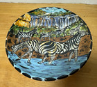 Hand Painted Cup   Saucer Collen Ndlovu  2002 Victoria Falls Zimbabwe