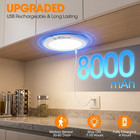 Magnetic Motion Sensor Light  Rechargeable Wireless Remote For Closet Shower