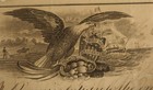 1858 Vintage Us Check  Vignette Art American Freedom Eagle 