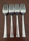 Reed   Barton Stainless Steel Diamond Braid Lot Of 4 Salad Forks 7 25 
