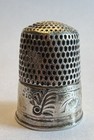Simons Bros  Victoriansterling Silver Thimble 1850-1899 Village House Scene