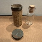 Antique Medical Book Distributor Mailing Tube With Glass Jar Inside Rare    
