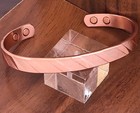 Solid Pure Copper Magnetic Bracelet Arthritis Pain Therapy Energy Cuff Bangle