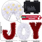 Christmas Joy Yard Sign Decoration  Lighted Red And White Joy Christmas Outdoor