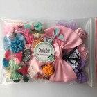 Mix Bulk 50pcs Ribbon Flowers Bows Craft Wedding Ornament Appliques A0241