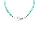Arizona Turquoise Blueish Green Beaded Heishi Bracelet  Lightweight 3mm Thin