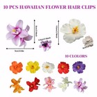 10 Pcs Flower Hair Accessories  Flower Hair Clips For Women  Hawaiian Flowers   