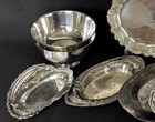 Huge Vintage Silverplate Serving Pieces Lot Of 13 Polished Ready To Display  4
