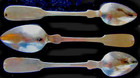3 Antique Coin Silver Fiddle Teaspoons Coin Silver  Marked A Ron12w1 2a 48 Grams
