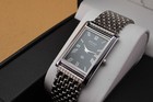 Vintage Seiko Slim Quartz Men s Wrist Watch Black Dial With Silver Bracelet 