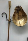 Stunning  Antique Brass   Cast Iron Balance Scale Marked 19c 