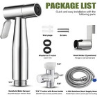 Toilet Shattaf Adapter Hose Bidet Spray Stainless Steel Handheld Shower Head New