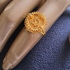 St john Gold Button Ring  Adjustable Size