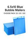  0 6 5x10 Blue Poly Bubble Mailers  Padded  Waterproof  Shipping Self-seal
