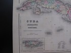 Colton Antique Hand Colored Map Caribbean Cuba Jamaica Porto Rico Cayman 1855