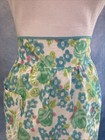 Vintage 1960s Handmade Half Apron Floral Spring Easter Pocket Lace Petite