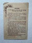 Vintage Advertising Paper Slip Sheet Maillard s Chocolate Cocoa Directions Hints