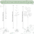90 Pcs 3 Kinds Mixed Eucalyptus Leaves Stems Bulk Artificial Silver Dollar Le   