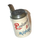 Vintage Paulaner Salvator Beer Stein Pewter Lid M  nchen 0 4l