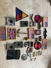Vintage Assorted Military Patches And Pins Ect  Lot Of 36