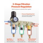 Uimoso 3 8  Npt Air Compressor Filter Regulator Combo With 3-stage Drying System