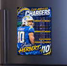 Los Angeles Chargers 2026-27 Magnetic Schedule  5x7  High Definition