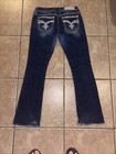 Rock Revival Signature Jeans Tansy Mid Rise Curvy Boot Womens Sz 31 Embroidered
