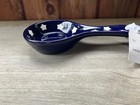 Terramoto Spoon Rest Navy Blue White Stars  9  New Small Imperfection  1