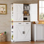 Hoobro Farmhouse Kitchen Pantry Cabinet 70 9    Storage Cabinet Pantry Cabinet