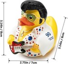 Elvis Duck Figurine  White Jumpsuit Design With Rhinestones  Decorative Collecti