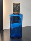 Antique 1800s Cobalt Blue Apothecary Bottle Label Under Glass Teint  De Kola