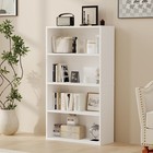 3 4 5 6 Tier Bookshelf Open Storage Shelf Adjustable Bookcase Wooden Organizer