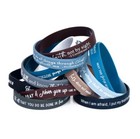 12 Pc Set  Christian Comfort   Inspiration Silicone Bracelets   Scripture Verse