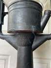 1900s Dietz  3 Tubular Globe Gas Street Lamp  Original Amethyst Globe 24   Stand