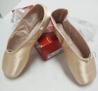 Capezio Aria Satin Pointe Shoes 121es Broad Toebox Free Ribb elastic Petalpink  