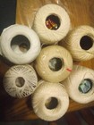 Lot Of 7 Assorted White And Ecru Crochet Thread Look  
