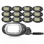Pure White Led Rock Lights 12 Pods  Led Underglow Underbody Glow Lamp Waterproof