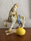 Vintage Chinese Tang Dynasty Style Sancai Drip Glazed Ceramic Horse Figurine 