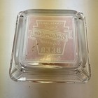 Vintage Marketing Clear Glass Ashtray Columbia Beer Shenandoah Pennsylvania Pa