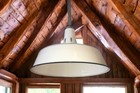 Abolite White 18  Industrial Barn Light Gas Station Porcelain Enamel Vintage  a 